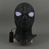Spiderman LED Helmet Cosplay Black Latex Mask Halloween Props