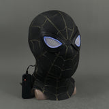 Spiderman LED Helmet Cosplay Black Latex Mask Halloween Props