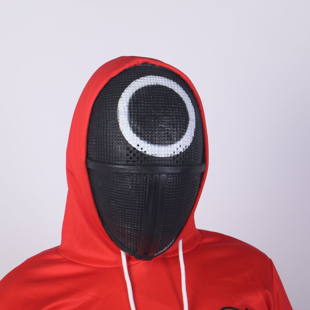 Squid Game Black Mask Cosplay Latex Helmet Halloween Props