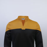 Star Trek Admiral Jean-Luc Picard Yellow Uniform Male Cosplay Costume