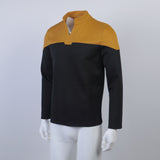 Star Trek Admiral Jean-Luc Picard Yellow Uniform Male Cosplay Costume