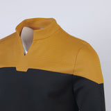 Star Trek Admiral Jean-Luc Picard Yellow Uniform Male Cosplay Costume