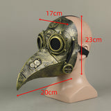 Steampunk Plague Doctor Bronze Vintage Style Short Mouth Cosplay Helmet Halloween Props