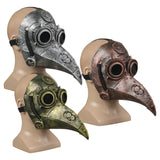 Steampunk Plague Doctor Bronze Vintage Style Short Mouth Cosplay Helmet Halloween Props
