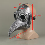 Steampunk Plague Doctor Bronze Vintage Style Short Mouth Cosplay Helmet Halloween Props