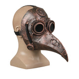 Steampunk Plague Doctor Bronze Vintage Style Short Mouth Cosplay Helmet Halloween Props