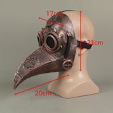 Steampunk Plague Doctor Bronze Vintage Style Short Mouth Cosplay Helmet Halloween Props