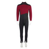 Star Trek The Next Generation Picard Red Jumpsuit Cosplay Costume