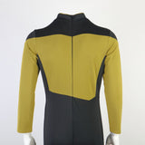 Star Trek The Next Generation Picard Yellow Jumpsuit Cosplay Costume