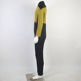 Star Trek The Next Generation Picard Yellow Jumpsuit Cosplay Costume