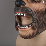 Star Wars Chewbacca Chewie Cosplay Latex Mask Mouth Move Halloween Props
