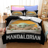 Star Wars The Mandalorian Baby Yoda Cosplay Duvet Cover Set Halloween Quilt Cover