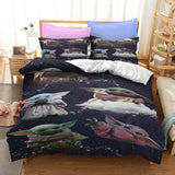 Star Wars The Mandalorian Baby Yoda Cosplay Duvet Cover Set Halloween Quilt Cover