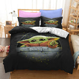 Star Wars The Mandalorian Baby Yoda Cosplay Duvet Cover Set Halloween Quilt Cover