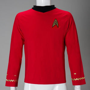 Cosplay Star Trek TOS The Original Series Kirk Shirt Uniform Costume Halloween Red Costume - bfjcosplayer