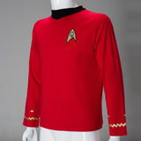 Cosplay Star Trek TOS The Original Series Kirk Shirt Uniform Costume Halloween Red Costume - bfjcosplayer