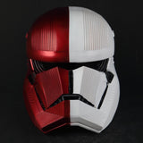 Movie Star Wars 9 The Rise of Skywalker Sith Trooper Red/White PVC Helmet Cosplay Halloween Mask - bfjcosplayer