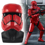 New Star Wars 9 The Rise of Skywalker Sith Trooper Red mask Cosplay Halloween latex  Helmets Prop - bfjcosplayer