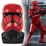 New Star Wars 9 The Rise of Skywalker Sith Trooper Red mask Cosplay Halloween latex  Helmets Prop