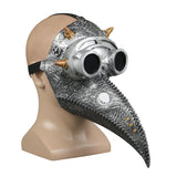 Steampunk Plague Doctor Bronze Long Mouth Cosplay Helmet Halloween Props