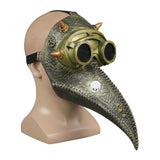 Steampunk Plague Doctor Bronze Long Mouth Cosplay Helmet Halloween Props