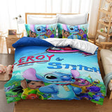 Cartoon Stitch Cosplay Bedding Duvet Cover Halloween Sheets Bed Set