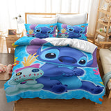 Stitch Cosplay Bedding Duvet Cover Halloween Sheets Bed Set