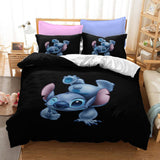 Cartoon Stitch Cosplay Bedding Duvet Cover Halloween Sheets Bed Set