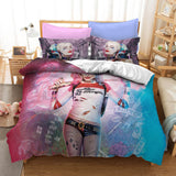 Suicide Squad Harley Quinn Cosplay Bedding Duvet Cover Halloween Sheets Bed Set