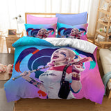 Suicide Squad Harley Quinn Cosplay Bedding Duvet Cover Halloween Sheets Bed Set