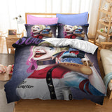 Suicide Squad Harley Quinn Cosplay Bedding Duvet Cover Halloween Sheets Bed Set