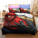 Superhero SpiderMan Peter Parker Cosplay Bedding Set Duvet Cover Halloween Bed Sheets