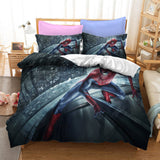 Superhero SpiderMan Peter Parker Cosplay Bedding Set Duvet Cover Halloween Bed Sheets