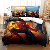 Superhero SpiderMan Peter Parker Cosplay Bedding Set Duvet Cover Halloween Bed Sheets