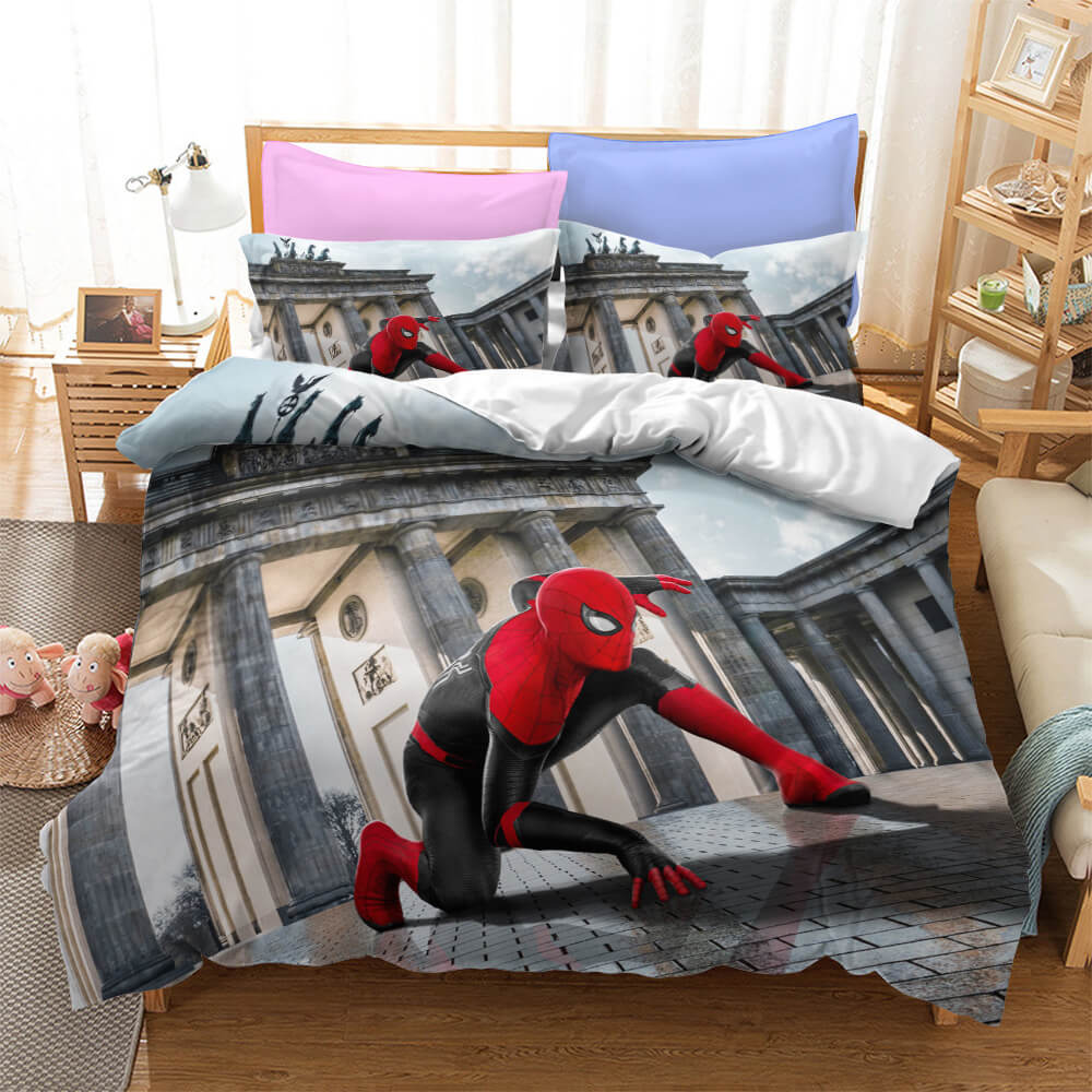 Superhero SpiderMan Cosplay Bedding Set Duvet Cover Halloween Bed Sheets