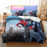 Superhero SpiderMan Peter Parker Cosplay Bedding Set Duvet Cover Halloween Bed Sheets