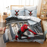 Superhero SpiderMan Peter Parker Cosplay Bedding Set Duvet Cover Halloween Bed Sheets