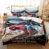 Superhero SpiderMan Peter Parker Cosplay Bedding Set Duvet Cover Halloween Bed Sheets