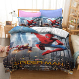 Superhero SpiderMan Peter Parker Cosplay Bedding Set Duvet Cover Halloween Bed Sheets