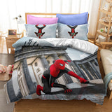 Superhero SpiderMan Peter Parker Cosplay Bedding Set Duvet Cover Halloween Bed Sheets