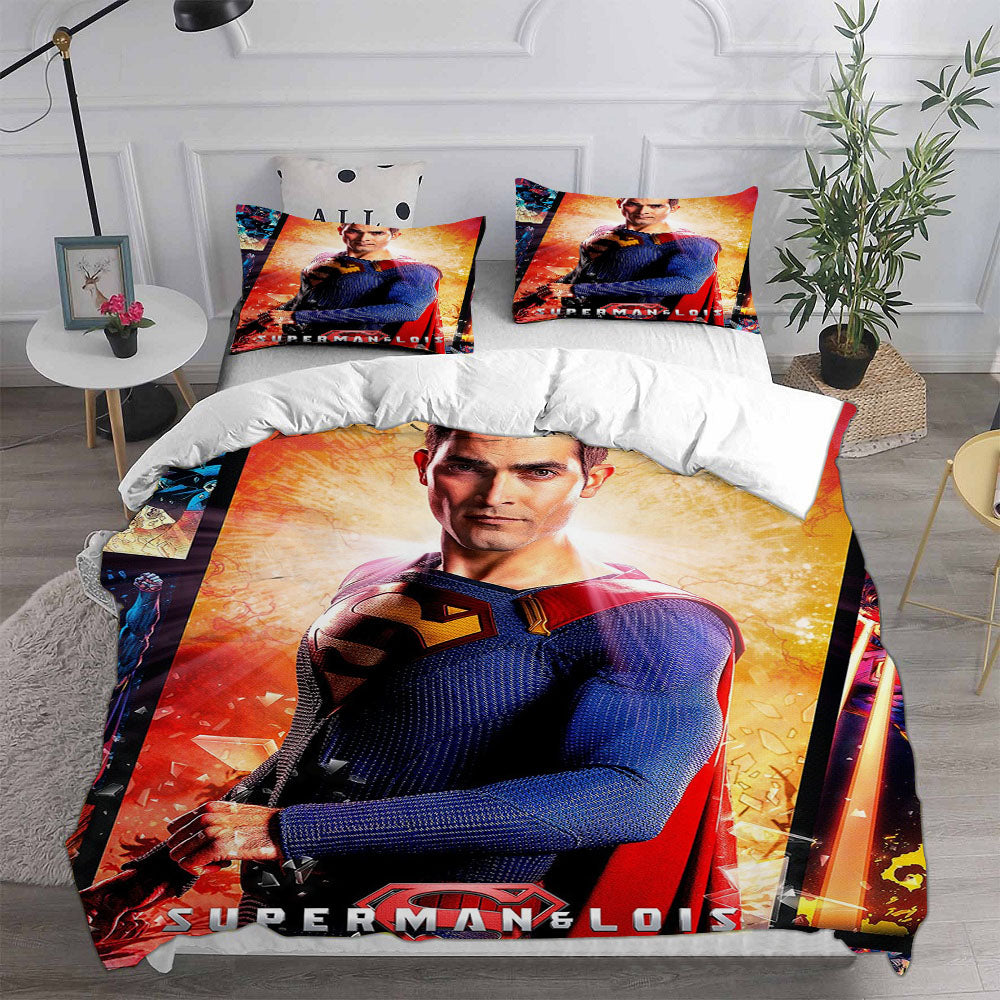Superman Lois Cosplay Bedding Sets Duvet Cover Halloween Comforter Sets