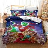 The Grinch Cosplay Bedding Set Duvet Cover Halloween Bed Sheets