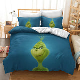 The Grinch Cosplay Bedding Set Duvet Cover Halloween Bed Sheets