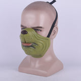 The Grinch Cosplay Half Face Latex Helmet Halloween Prop