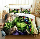 The Incredible Hulk Bruce Banner Cosplay Bedding Set Duvet Cover Halloween Sheets