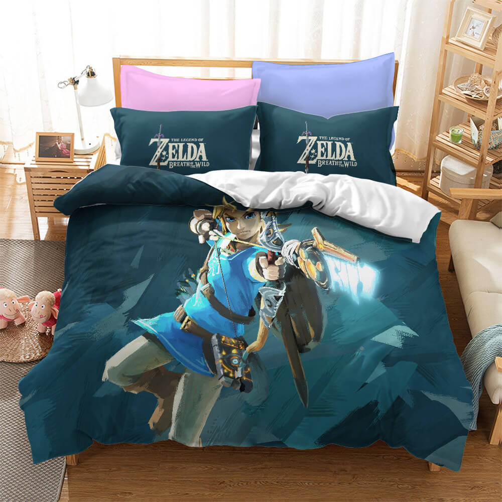 The Legend of Zelda Cosplay Bedding Duvet Cover Halloween Sheets Bed Set