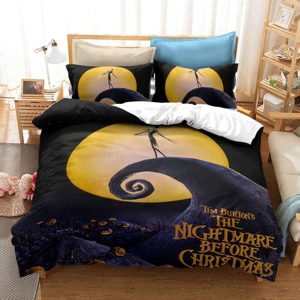 The Nightmare Before Christmas Cosplay Bedding Set Duvet Cover Halloween Sheets