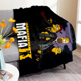 The Simpsons Cosplay Flannel Blanket Room Decoration Throw