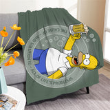 The Simpsons Cosplay Flannel Blanket Room Decoration Throw