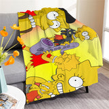 The Simpsons Cosplay Flannel Blanket Room Decoration Throw